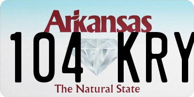 AR license plate 104KRY
