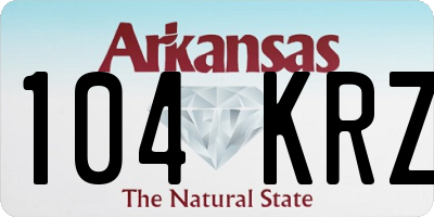 AR license plate 104KRZ