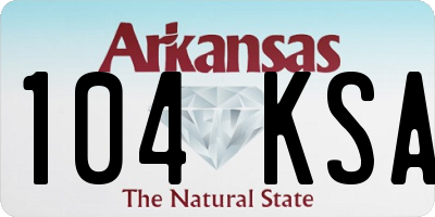 AR license plate 104KSA