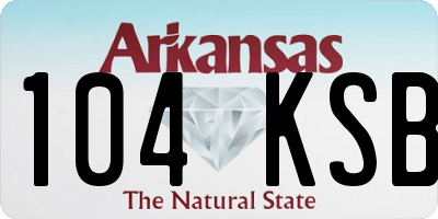 AR license plate 104KSB