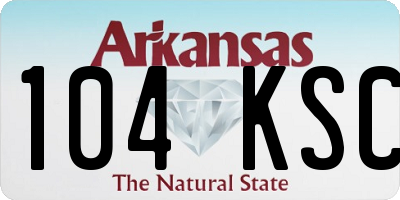 AR license plate 104KSC