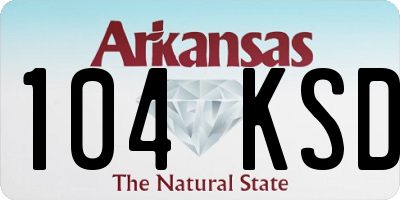 AR license plate 104KSD