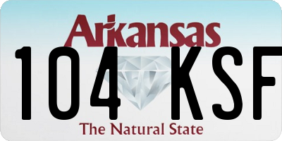 AR license plate 104KSF