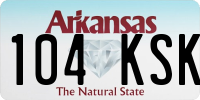 AR license plate 104KSK