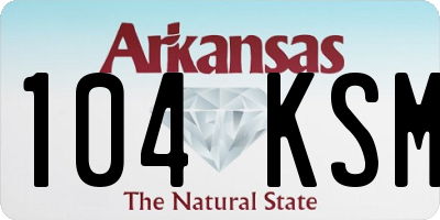 AR license plate 104KSM