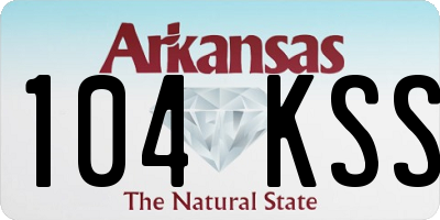 AR license plate 104KSS