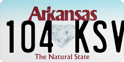 AR license plate 104KSV