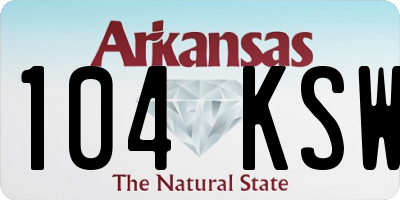AR license plate 104KSW