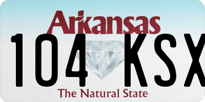 AR license plate 104KSX