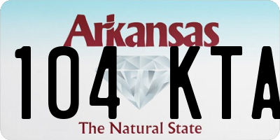 AR license plate 104KTA