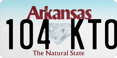 AR license plate 104KTO