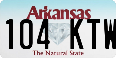 AR license plate 104KTW