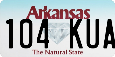 AR license plate 104KUA