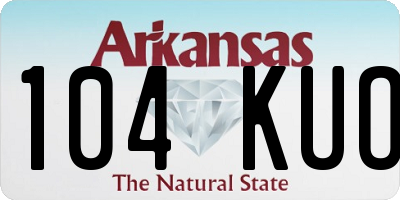 AR license plate 104KUO