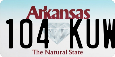 AR license plate 104KUW