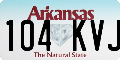 AR license plate 104KVJ