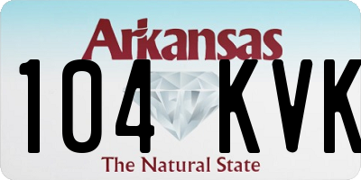 AR license plate 104KVK