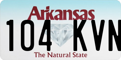 AR license plate 104KVN