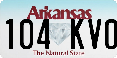 AR license plate 104KVO