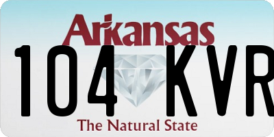 AR license plate 104KVR