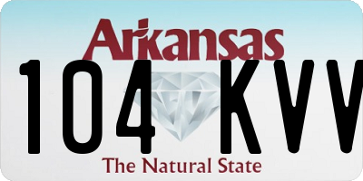 AR license plate 104KVV