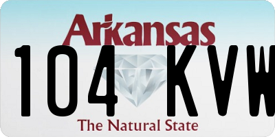 AR license plate 104KVW