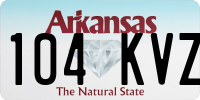 AR license plate 104KVZ