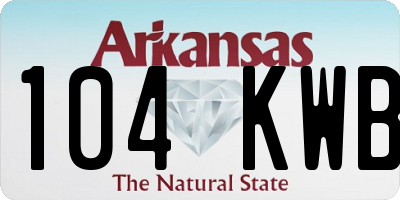 AR license plate 104KWB