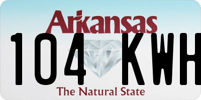 AR license plate 104KWH