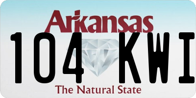 AR license plate 104KWI