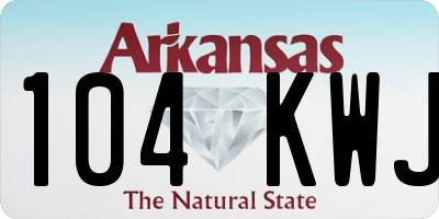 AR license plate 104KWJ