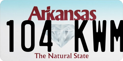 AR license plate 104KWM