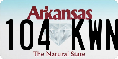 AR license plate 104KWN
