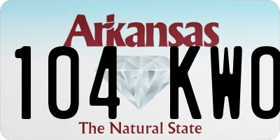AR license plate 104KWO