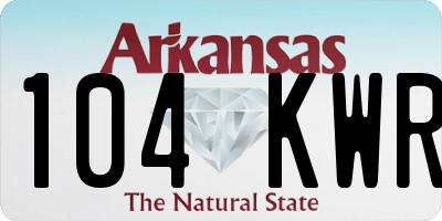 AR license plate 104KWR