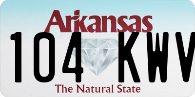AR license plate 104KWV