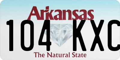 AR license plate 104KXC