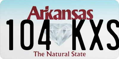 AR license plate 104KXS