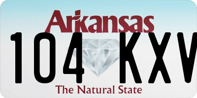 AR license plate 104KXV