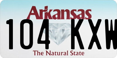 AR license plate 104KXW