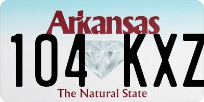 AR license plate 104KXZ