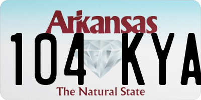 AR license plate 104KYA