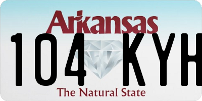 AR license plate 104KYH