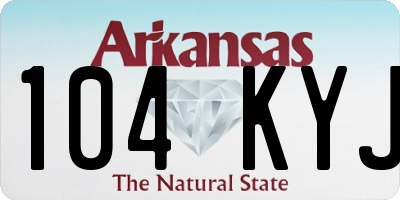 AR license plate 104KYJ