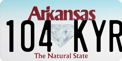 AR license plate 104KYR