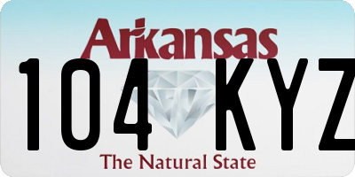 AR license plate 104KYZ