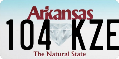 AR license plate 104KZE