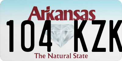 AR license plate 104KZK