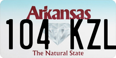 AR license plate 104KZL