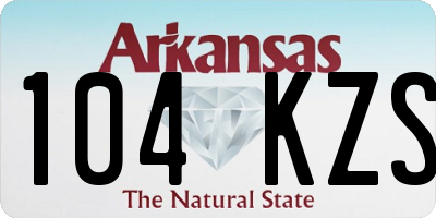 AR license plate 104KZS